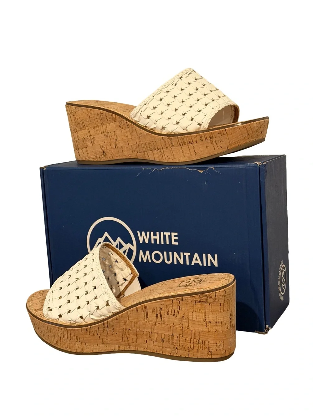 NWT White Mountain Women’s Charges Platform Slide Wedge Sandals, Size 10M, NWT